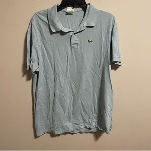 Lacoste Cotton Light Blue Polo- Size 9 (4XL)
